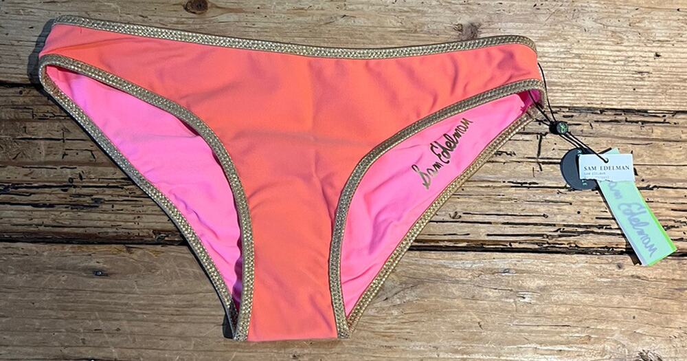 Sam Edelman Womens Size S Coral Pink Reversible Bikini Bottoms NWT